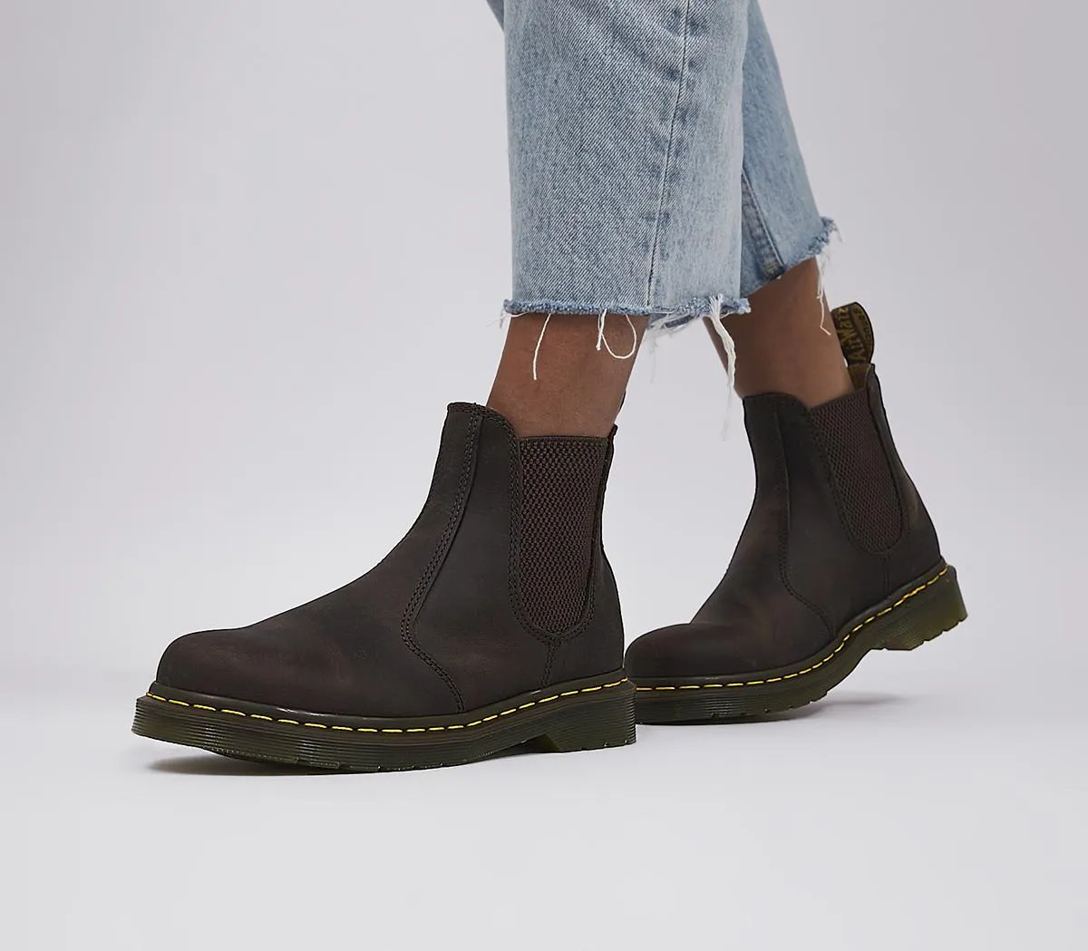 Womens Dr. Martens 2976 Chelsea Boots Dark Brown Crazy Horse