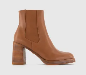 Womens Office Announce  Platform Chelsea Boots Tan