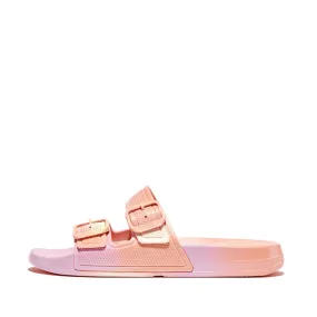 รองเท้าแตะ ผู้หญิง รุ่น IQUSHION IRIDESCENT TWO-BAR BUCKLE SLIDERS